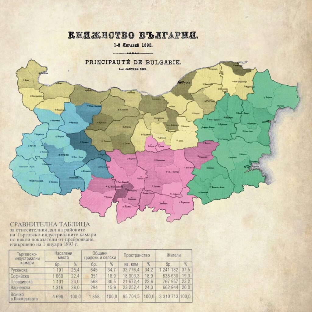 Map of the Principality of Bulgaria